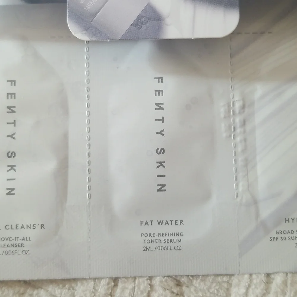 4/25 bundle item. Fenty Skin Sample Pack